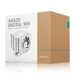 DeepCool CPU Cooler - AK620 Digital WH (28 dB; max, 117,21 m3/h; 4pin csatlakozó, 6 db heatpipe, 2x12cm, PWM, fehér) - Image 10