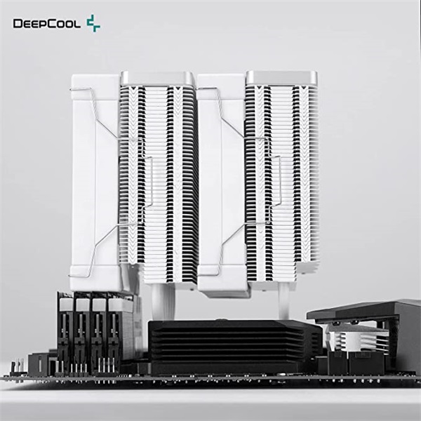 DeepCool CPU Cooler - AK620 WH (28 dB; max, 117,21 m3/h; 4pin csatlakozó, 6 db heatpipe, 2x12cm, PWM) - Image 5