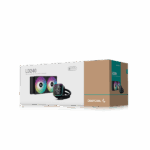 DeepCool CPU Water Cooler - LD240 (max 21dB; max. 122,39 m3/h; 2x12cm, LED kijelző, fekete) - Image 6