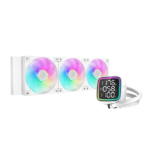 DeepCool CPU Water Cooler - LD360 WH (max 21dB; max. 122,39 m3/h; 3x12cm, LED kijelző, fehér)