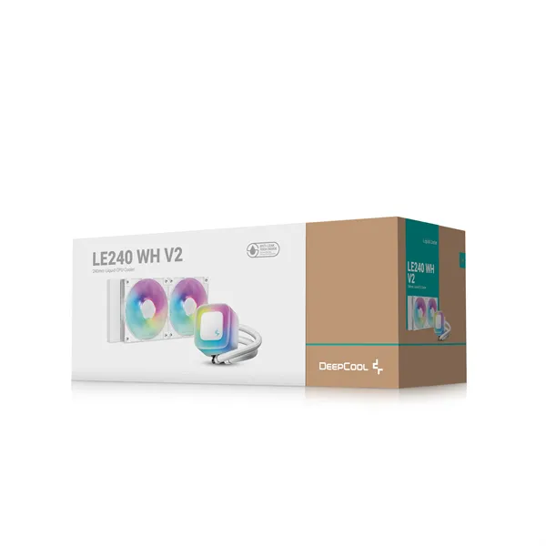 DeepCool CPU Water Cooler - LE240 WH V2 (max 31,6dB; max. 128,93 m3/h; 2x12cm, A-RGB LED, fehér) - Image 6