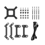 DeepCool CPU Water Cooler - LM240 (max 36.07dB; max. 112,52 m3/h; 2x12cm, LED kijelző, fekete) - Image 5