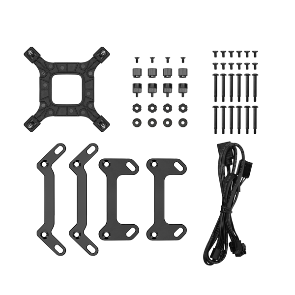 DeepCool CPU Water Cooler - LM360 (max 36,07dB; max. 122,52 m3/h; 3x12cm, LED kijelző, fekete) - Image 5