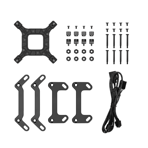 DeepCool CPU Water Cooler - LP240 (max 21dB; max. 122,39 m3/h; 2x12cm, LED kijelző, fekete) - Image 5
