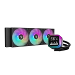 DeepCool CPU Water Cooler - LP360 (max 21dB; max. 122,39 m3/h; 3x12cm, LED kijelző, fekete)