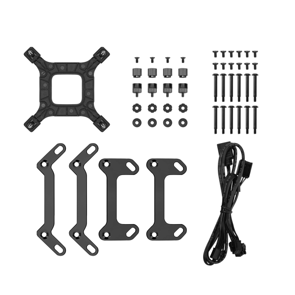 DeepCool CPU Water Cooler - LP360 (max 21dB; max. 122,39 m3/h; 3x12cm, LED kijelző, fekete) - Image 5