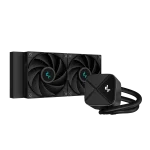 DeepCool CPU Water Cooler - LS520S Zero Dark (max 19dB; max. 145,86 m3/h; 2x12cm, A-RGB LED)