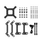 DeepCool CPU Water Cooler - LS520S Zero Dark (max 19dB; max. 145,86 m3/h; 2x12cm, A-RGB LED) - Image 5