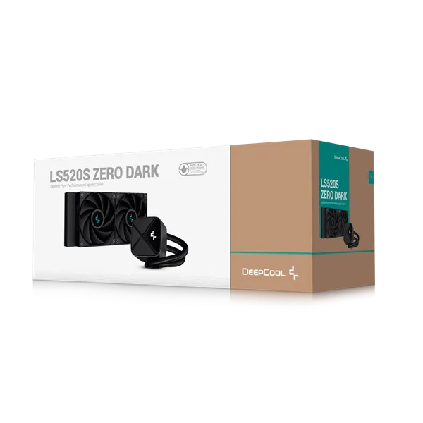 DeepCool CPU Water Cooler - LS520S Zero Dark (max 19dB; max. 145,86 m3/h; 2x12cm, A-RGB LED) - Image 6