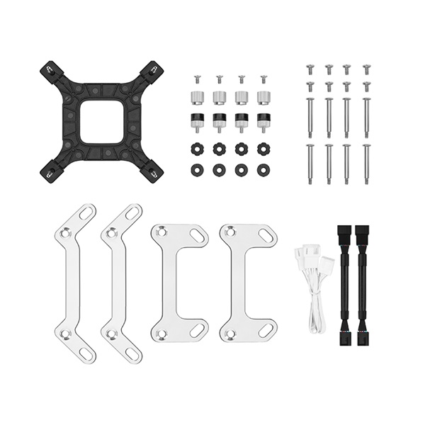 DeepCool CPU Water Cooler - LS520 SE WH (max 19dB; max. 103,38 m3/h; 2x12cm, A-RGB LED, fehér) - Image 5