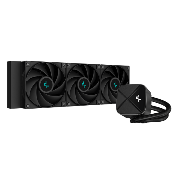 DeepCool CPU Water Cooler - LS720S Zero Dark (max 19dB; max. 145,86 m3/h; 3x12cm, A-RGB LED)