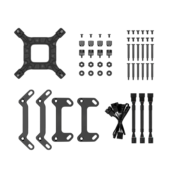 DeepCool CPU Water Cooler - LS720S Zero Dark (max 19dB; max. 145,86 m3/h; 3x12cm, A-RGB LED) - Image 5