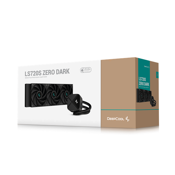 DeepCool CPU Water Cooler - LS720S Zero Dark (max 19dB; max. 145,86 m3/h; 3x12cm, A-RGB LED) - Image 6