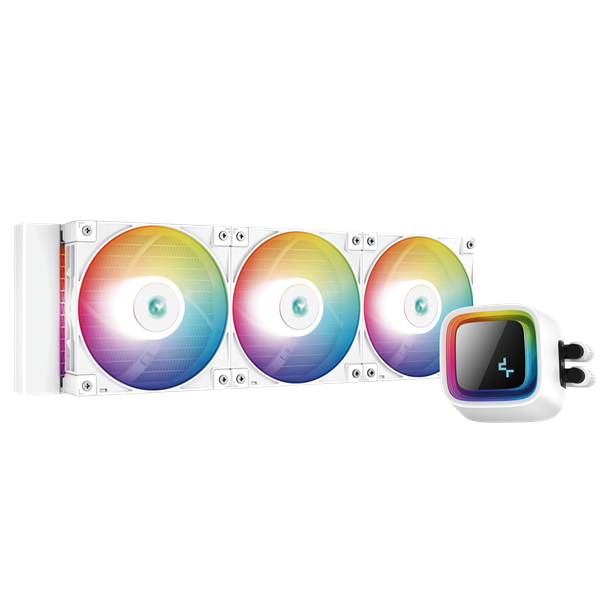 DeepCool_CPU_Water_Cooler_-_LS720_WH_max_19dB_max_14586_m3h_3x12cm_A-RGB_LED_feher-i391356.png DeepCool CPU Water Cooler - LS720 WH (max 19dB; max. 145,86 m3/h; 3x12cm, A-RGB LED, fehér) - Image 1