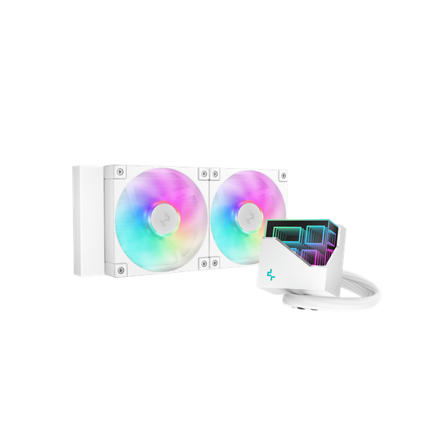 DeepCool_CPU_Water_Cooler_-_LT240_WH_ARGB_max_19dB_max_14586_m3h_2x12cm_feher-i442452.png DeepCool CPU Water Cooler - LT240 WH ARGB (max 19dB; max. 145,86 m3/h; 2x12cm, fehér) - Image 1