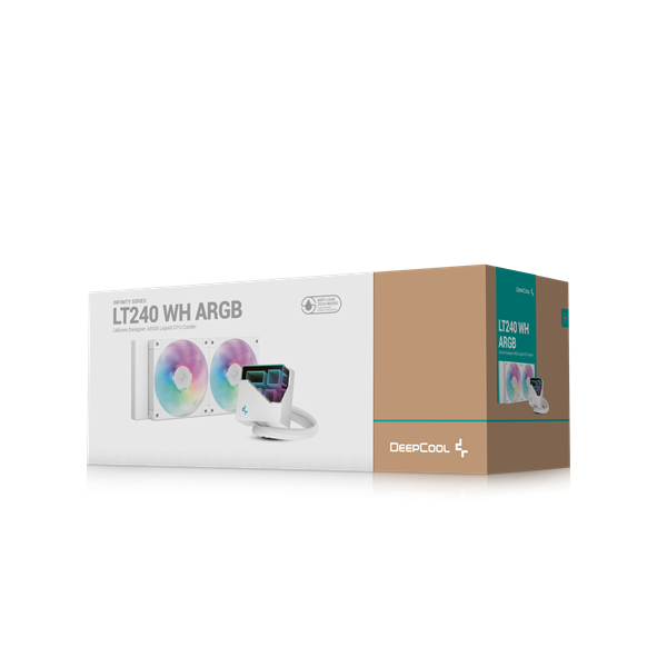 DeepCool CPU Water Cooler - LT240 WH ARGB (max 19dB; max. 145,86 m3/h; 2x12cm, fehér) - Image 6