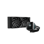 DeepCool CPU Water Cooler - MYSTIQUE 240 (max 21dB; max. 123,09 m3/h; 2x12cm, LED kijelző, fekete)