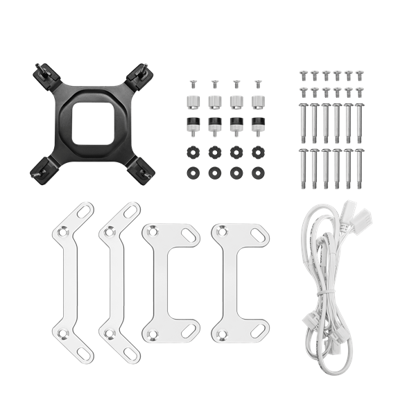 DeepCool CPU Water Cooler - MYSTIQUE 360 WH ARGB (max 21dB; max. 123,09 m3/h; 3x12cm, LED kijelző, fehér) - Image 5