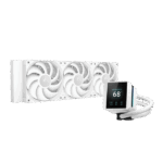 DeepCool CPU Water Cooler - MYSTIQUE 360 WH (max 21dB; max. 123,09 m3/h; 3x12cm, LED kijelző, fehér)