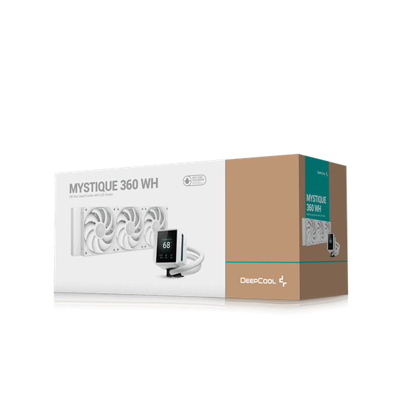 DeepCool CPU Water Cooler - MYSTIQUE 360 WH (max 21dB; max. 123,09 m3/h; 3x12cm, LED kijelző, fehér) - Image 6
