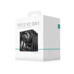 DeepCool Cooler 12cm - FD12 V2 3IN1 (35,6dB; max. 135,73 m3/h; 3pin csatlakozó; hydro bearing, ház hűtésre, PWM) - Image 7
