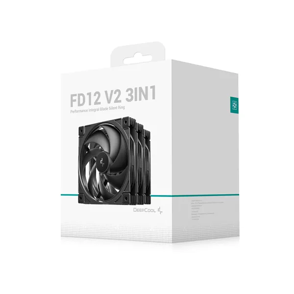 DeepCool Cooler 12cm - FD12 V2 3IN1 (35,6dB; max. 135,73 m3/h; 3pin csatlakozó; hydro bearing, ház hűtésre, PWM) - Image 7