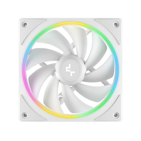 DeepCool Cooler 12cm - FL12 SE WH (3in1) (28.67dB; max.86,20 m3/h; 3x12cm, 3pin; hydro bearing, ház hűtésre, RGB, PWM) - Image 3