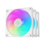 DeepCool Cooler 14cm - FD14 ARGB WH (3in1) (25,6dB; max. 144,09 m3/h; 3pin csatlakozó; hydro bearing, ház hűtésre, PWM)