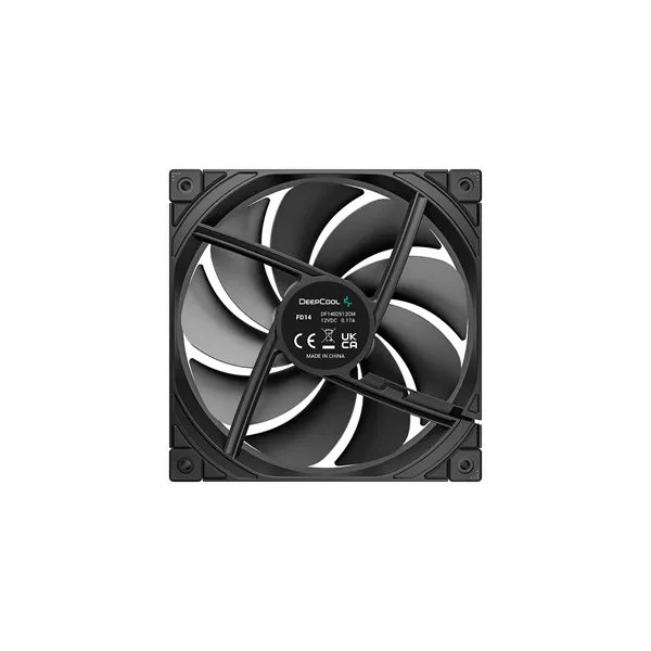 DeepCool Cooler 14cm - FD14 (25,6dB; max. 144,09 m3/h; 3pin csatlakozó; hydro bearing, ház hűtésre, PWM) - Image 3