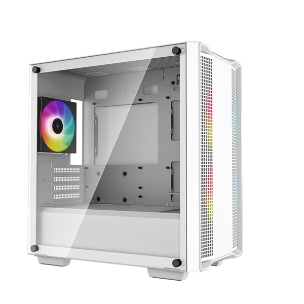 DeepCool Számítógépház - CC360 ARGB WH (fehér, ablakos, 3x12cm ventilátor, Mini-ITX / Micro-ATX, 1xUSB3.0, 1xUSB2.0) - Image 2