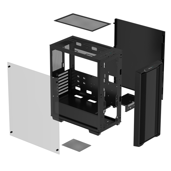 DeepCool Számítógépház - CC560 Limited (fekete, ablakos, venti nélkül, Mini-ITX / Micro-ATX / ATX, 1xUSB3.0, 1xUSB2.0) - Image 12