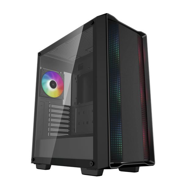 DeepCool Számítógépház - CC560 A-RGB V2 (fekete, ablakos, 4x12cm venti, Mini-ITX / Micro-ATX / ATX, 1xUSB3.0, 1xUSB2.0) - Image 2