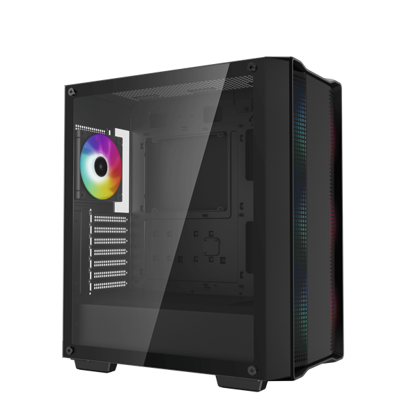 DeepCool Számítógépház - CC560 A-RGB V2 (fekete, ablakos, 4x12cm venti, Mini-ITX / Micro-ATX / ATX, 1xUSB3.0, 1xUSB2.0) - Image 3