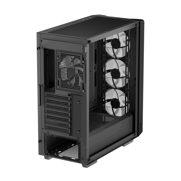 DeepCool Számítógépház - CC560 MESH V2 (ablakos, 4x12cm A-RGB ventilátor, ATX, 2xUSB3.0, fekete) - Image 6