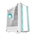 DeepCool Számítógépház - CC560 WHITE V2 (fehér, ablakos, 4x12cm LED venti, ATX, 1xUSB3.0, 1xUSB2.0, fehér)