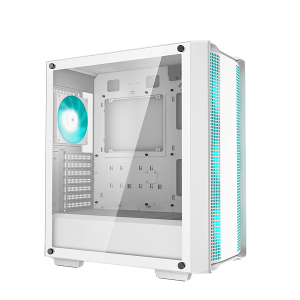 DeepCool Számítógépház - CC560 WHITE V2 (fehér, ablakos, 4x12cm LED venti, ATX, 1xUSB3.0, 1xUSB2.0, fehér) - Image 2