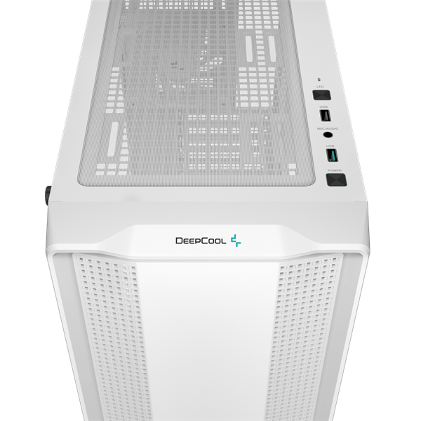 DeepCool Számítógépház - CC560 WHITE V2 (fehér, ablakos, 4x12cm LED venti, ATX, 1xUSB3.0, 1xUSB2.0, fehér) - Image 8