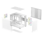 DeepCool Számítógépház - CG330 3F WH (fehér, ablakos, 3x12cm A-RGB, BTF, mATX, 2xUSB3.0, 1xUSB2.0) - Image 10