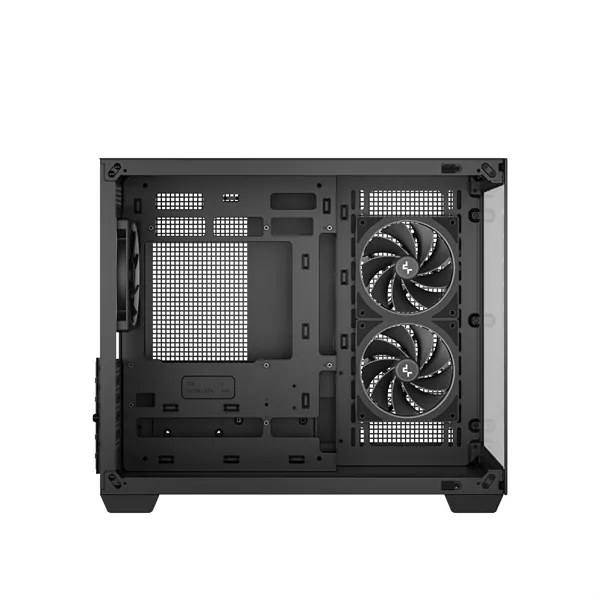 DeepCool Számítógépház - CG330 3F (fekete, ablakos, 3x12cm A-RGB, BTF, mATX, 2xUSB3.0, 1xUSB2.0) - Image 4