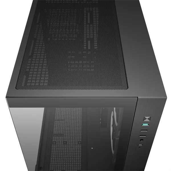 DeepCool Számítógépház - CG330 3F (fekete, ablakos, 3x12cm A-RGB, BTF, mATX, 2xUSB3.0, 1xUSB2.0) - Image 7
