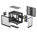 DeepCool Számítógépház - CG330 3F (fekete, ablakos, 3x12cm A-RGB, BTF, mATX, 2xUSB3.0, 1xUSB2.0) - Image 10