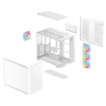 DeepCool Számítógépház - CG530U 4F WH (fehér, ablakos, 4x12cm A-RGB, BTF, ATX, 2xUSB3.0, 1xUSB2.0) - Image 8