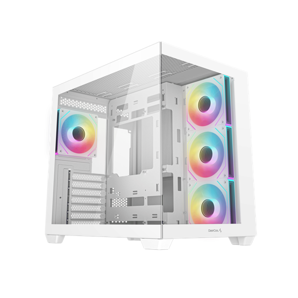 DeepCool Számítógépház - CG530 4F WH (fehér, ablakos, 4x12cm A-RGB, BTF, ATX, 2xUSB3.0, 1xUSB2.0) - Image 1