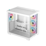 DeepCool Számítógépház - CG530 4F WH (fehér, ablakos, 4x12cm A-RGB, BTF, ATX, 2xUSB3.0, 1xUSB2.0) - Image 2