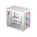 DeepCool Számítógépház - CG530 4F WH (fehér, ablakos, 4x12cm A-RGB, BTF, ATX, 2xUSB3.0, 1xUSB2.0) - Image 2