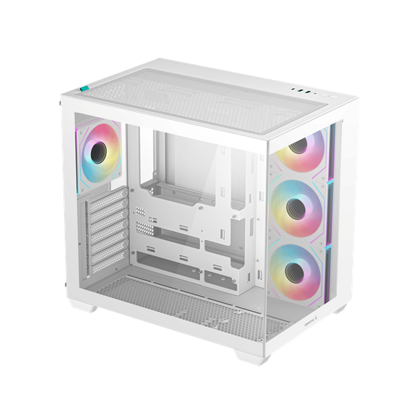 DeepCool Számítógépház - CG530 4F WH (fehér, ablakos, 4x12cm A-RGB, BTF, ATX, 2xUSB3.0, 1xUSB2.0) - Image 2