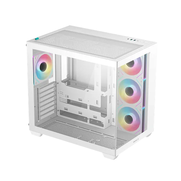 DeepCool Számítógépház - CG530 4F WH (fehér, ablakos, 4x12cm A-RGB, BTF, ATX, 2xUSB3.0, 1xUSB2.0) - Image 2