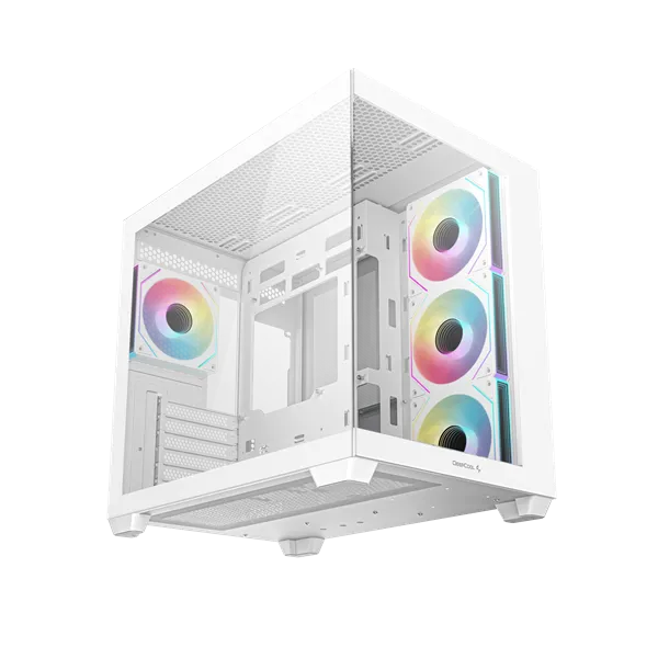 DeepCool Számítógépház - CG530 4F WH (fehér, ablakos, 4x12cm A-RGB, BTF, ATX, 2xUSB3.0, 1xUSB2.0) - Image 3