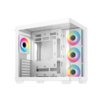 DeepCool Számítógépház - CG530 4F WH (fehér, ablakos, 4x12cm A-RGB, BTF, ATX, 2xUSB3.0, 1xUSB2.0) - Image 4
