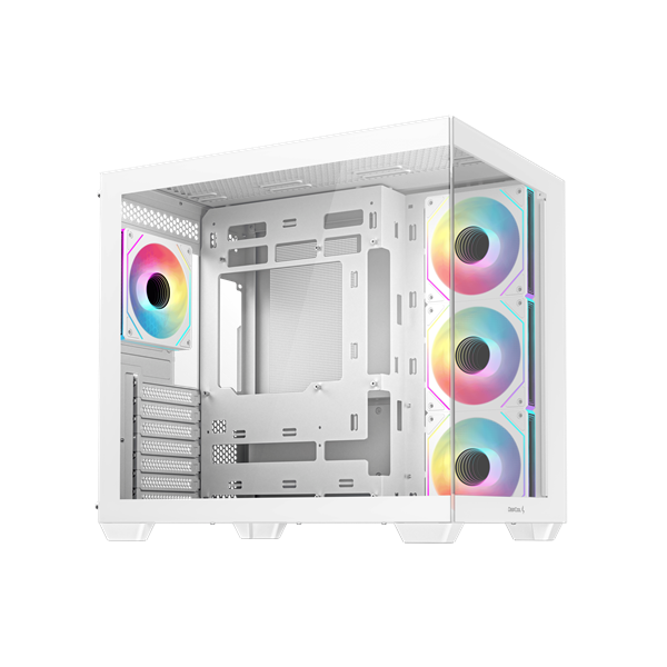 DeepCool Számítógépház - CG530 4F WH (fehér, ablakos, 4x12cm A-RGB, BTF, ATX, 2xUSB3.0, 1xUSB2.0) - Image 4